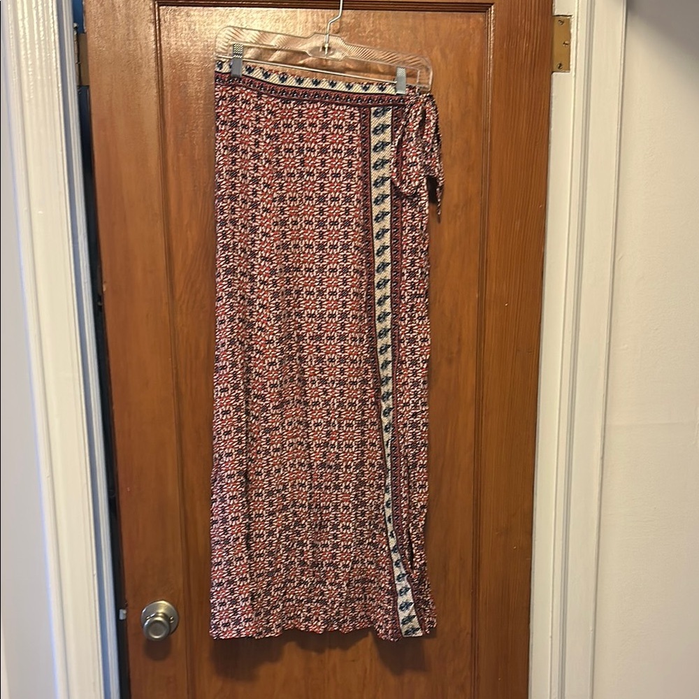 Patterned Red and Blue Women's Skirt